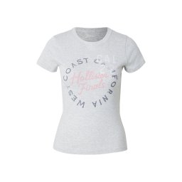 HOLLISTER Tricou 'YEAR OF YOU' albastru închis / gri amestecat / roz / alb