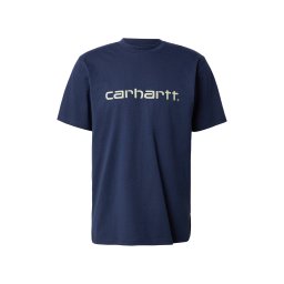 Carhartt WIP Tricou 'Script' bleumarin / verde limetă