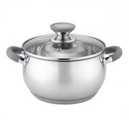 Oala Oliver Voltz OV51210N28, 28 cm, 10.45 L, Inductie, Manere silicon, Inox/Gri