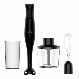 Blendern, tocator si mixer 3in1 Rosberg R51112OC, 400W, 0,7 L, 2 viteze, Tel, Negru