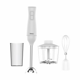 Blender, tocator si mixer 3in1 Rosberg R51112OSC, 400W, 0,7 L, 2 viteze, Tel, Alb