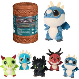Spin Master How to Train Your Dragon - Collectible Plush Dragon in Totem, Soft Toy Assorted Items, One Figure