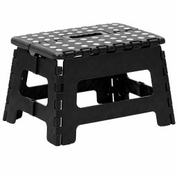 Scaun inaltator multifunctional tip scara, antiderapant, 22 cm, maxim 150 kg, negru
