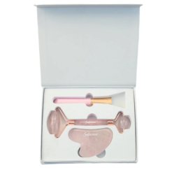 Set pentru Masaj Facial 3 in 1, din Quartz Roz