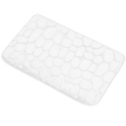 Covoras de baie antiderapant cu uscare rapida, 60x40 cm, alb