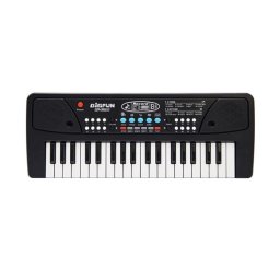 Orga Electronica cu Microfon, Flippy, 37 Chei, din Plastic, Efecte Muzicale, Inregistrare Sunet, 43 x 16 x 5.4 cm, Negru