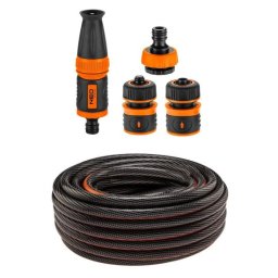 Furtun de gradina, antirasucire, 6 straturi, 30 m, cu duza si 3 accesorii, 1/2", NEO