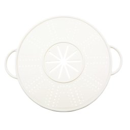 Capac Sita pentru Tigaie, Flippy, 28 inch, Capac din Silicon pentru Scuregere, Rezistent la Remperaturi ridicate, Anti-Stropire, Deflector de Ulei, Alb