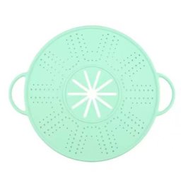Capac Sita pentru Tigaie, Flippy, 28 inch, Capac din Silicon pentru Scuregere, Rezistent la Remperaturi ridicate, Anti-Stropire, Deflector de Ulei, Verde deschis