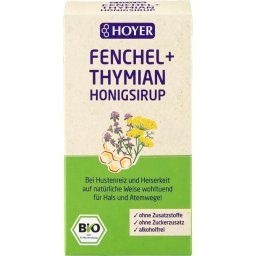 Sirop de miere cu fenicul si cimbru bio 250g Hoyer