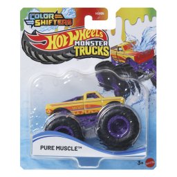HOT WHEELS MONSTER TRUCK CAMION PURE MUSCLE CU CULORI SCHIMBATOARE SCARA 1 LA 64
