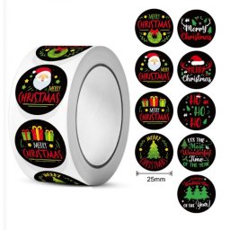 Set 500 bucati autocolante de Craciun, etichete autoadezive, decorative, Christmas stickers, JollyMag, NNK17