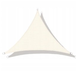 Prelata solara triunghiulara 300x300x300 cm, impermeabila, protectie UV, poliester 180g/mp, bej