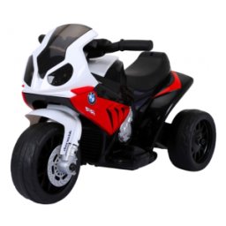 Motocicleta electrica pentru copii BMW S1000RR, 69x44x36.5 cm, varsta 1.5-4 ani, roti si scaun din plastic, putere 25W - Rosu