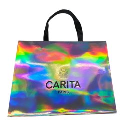 Carita Paris, Carita, Textile Bag, Large, Silver, For Women - For Women