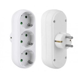 Triplu Stecher, Active, 3 Prize mama cu impamantare, protectie copii, curent 250V/16A/3500W