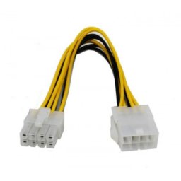 Cablu Active, Extensie prelungire alimentare CPU sursa ATX EPS 8 pini mama la 8 pini tata, prelungitor pentru placa baza alimentare procesor, 20cm