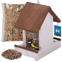 Bird feeder birdhouse casă din lemn + alimente