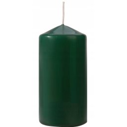 Lumânare de masă solidă clasic verde 12 cm