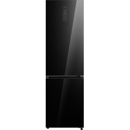 Combina frigorifica Tesla RC3800FMB, 378 l, Clasa E, Total NO Frost, Compresor Inverter, Display LED, H 201 cm, Sticla Neagra