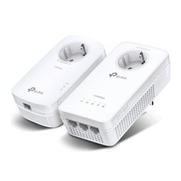 AV1300 Gigabit Passthrough Powerline AC1200 Wi-Fi Kit KIT: 1× TL-WPA8631P + 1× TL-PA8010P TL-WPA8631P: SPEED: 300 Mbps at 2.4 GHz + 867 Mbps at 5 GHz, 1300 Mbps Powerline SPEC: Qualcomm CPU, 3× Gigabit Ports, AC-Passthrough, Wall Plugged, HomePlug AV2 FEA