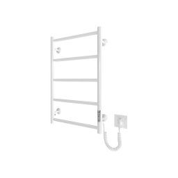 Radiator pentru baie tip scară CLASSIC, 65W/230V, 66x42 cm, inox/alb, montare pe partea dreaptă
