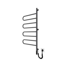 Uscător electric rotativ pentru prosoape TRISTAR, 105 W/230 V, 102,5 x 44,5 cm, IP44, inox/negru