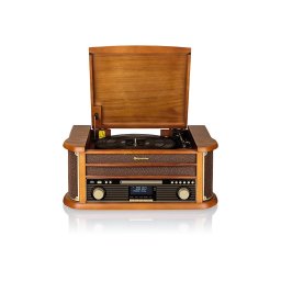 Roadstar HIF-1993D+BT-Hi-Fi cu DAB/DAB+, gramofon, CD și magnetofon. 80W/230V+telecomandă