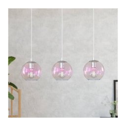 Eglo 901919 - Lustră suspendată pe cablu ARISCANI, 3 x E27, 60 W, 230 V, crom lucios