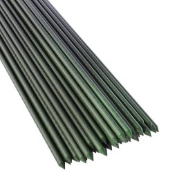 Set 25 araci de gradina, suport pentru rosii, castraveti si fasole, metal acoperit cu PVC, rezistenti la rugina, verde, 240x2 cm, Artool