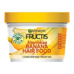 Set 2 x Masca pentru Par Garnier Fructis Hair Food Banana, pentru Parul Uscat, 390 ml