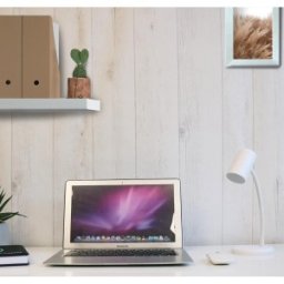 Lampa Unilux LED Lou Portabila, Brat Flexibil, Comutator Tactil, Cablu USB tip C/tip A, Alba