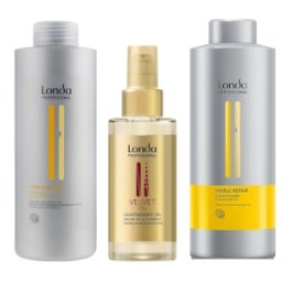 Set Promo Visible Repair, Sampon 1000 ml, Balsam 1000 ml, Ulei Par Care Velvet Oil 100 ml