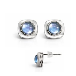 Cercei Acvamarin cu perla rotund 9x9x15 mm Argint 925 pentru cadou elegant – 1 pereche