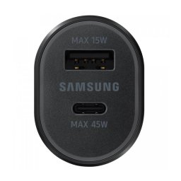 Fast charge 2 port Car Charger Type-C Max. 45W Black