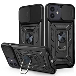 Husa Husa pentru iPhone 12 / 12 Pro - Techsuit CamShield Series - Black