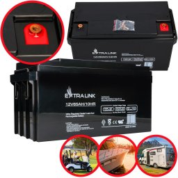 Baterie auto, 12 V, 65 Ah, Negru