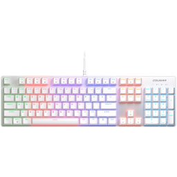 Tastatura CGR-WM1MW-ULE, USB, 1000 Hz, 1.8m, Iluminare LED, Alb