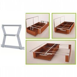 Mecanism ridicare canapea VG tip foarfeca cu arc , pentru lada depozitare H 279 mm H 228 mm
