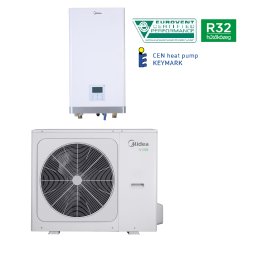 Pompa de caldura aer apa Split 8 kW Midea R32 inverter