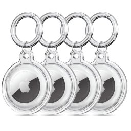 Husa Apple AirTag (set 4) - Techsuit Holder Silicone (CT15) - Clear