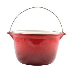 Ceaun fonta emailat 3l rosu, cu toarta, Perfect Home