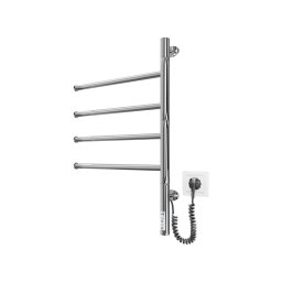 VEER Uscător electric rotativ pentru prosoape, 50 W/230 V, 62,5 x 44,5 cm, inox/crom lucios