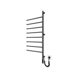 Uscător electric rotativ pentru prosoape VEER, 95 W/230 V, 102,5 x 44,5 cm, inox/negru