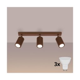 Brilagi - Lampă spot LED CRESTO 3x GU10/10W/230V, maro