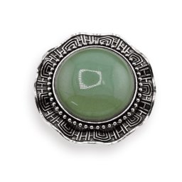 Brosa rotunda cu Aventurin, 45mm
