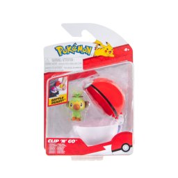 Pokemon - figurina deluxe de actiune, grookey + poke ball
