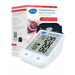 Tensiometru electronic de brat Sanity Basic Standard MD 5940, manseta 22-32 cm, memorare 2 utilizatori, 120 seturi de memorie, Alb