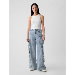 Blugi GAP Mid Rise Cargo Baggy - Pentru femei
