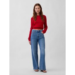 Blugi GAP High Rise Stride cu croi larg pentru femei